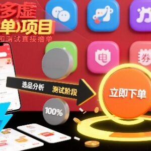 拼多多虚拟撸单项目实操教程 可跳过选品测品低投入玩法解析-雨叶虚拟资源网