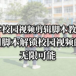 中学校园视频剪辑脚本创作教学 零基础轻松拍出有温度的校园视频-雨叶虚拟资源网
