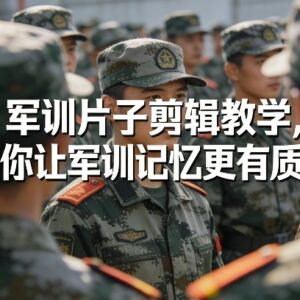 军训短片剪辑全流程教学 零基础剪出有质感的军训纪念视频-雨叶虚拟资源网