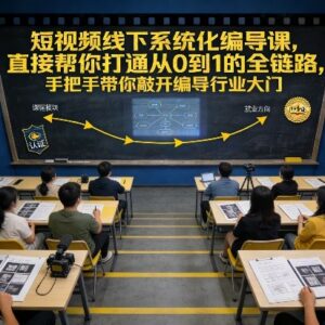 2025短视频线下系统化编导课 0基础全链路打通入门到实战-雨叶虚拟资源网