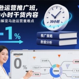亚马逊运营推广系统课程 30小时干货从0到1拆解全流程重难点-雨叶虚拟资源网
