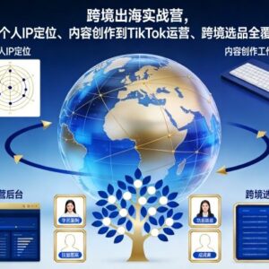 跨境出海实战营教程 覆盖IP定位内容创作TikTok运营选品全环节-雨叶虚拟资源网