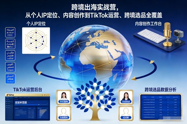 跨境出海实战营教程 覆盖IP定位内容创作TikTok运营选品全环节