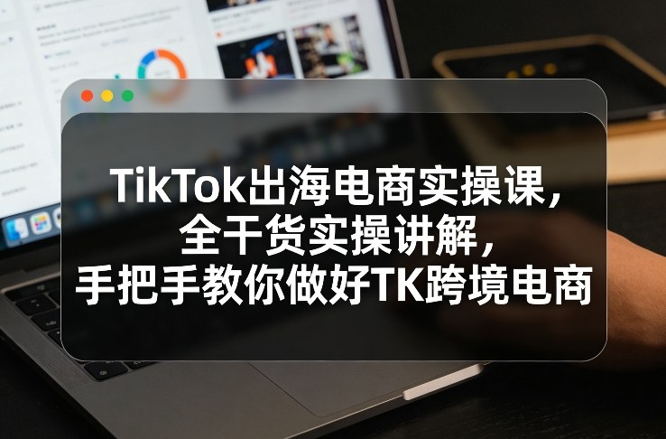TikTok出海跨境电商实操课 从入门到爆单全流程干货教学