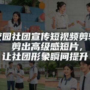 零基础校园社团宣传短视频剪辑教程 轻松剪出高级感提升社团形象-雨叶虚拟资源网
