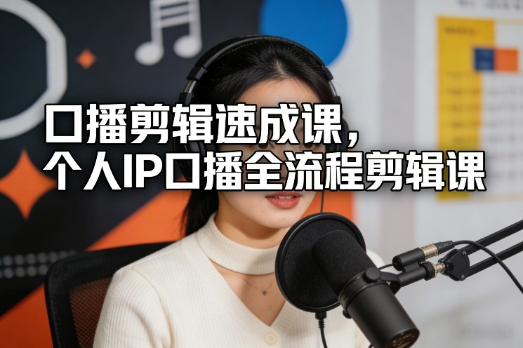 个人IP口播全流程剪辑速成课 零基础快速上手专业剪辑技巧