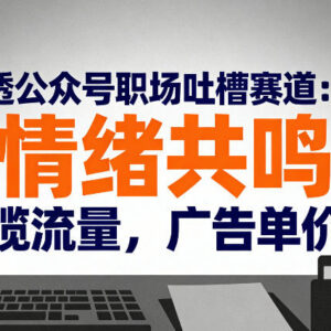 公众号职场吐槽赛道深度拆解 靠情绪共鸣获流广告单价更高-雨叶虚拟资源网