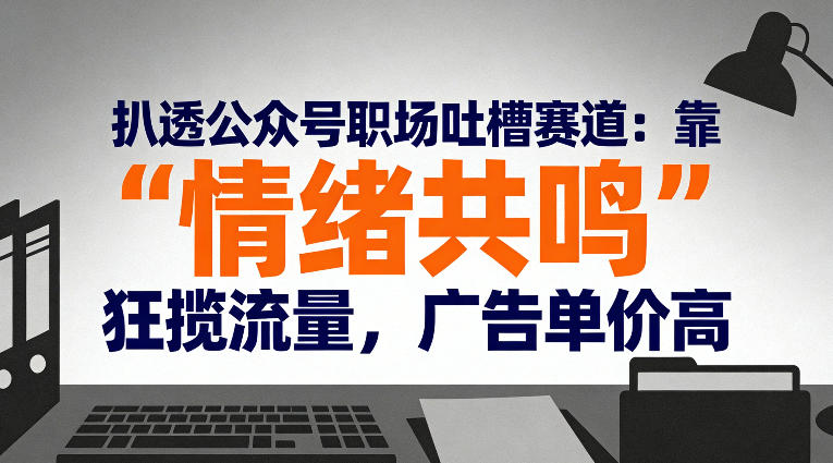 公众号职场吐槽赛道深度拆解 靠情绪共鸣获流广告单价更高