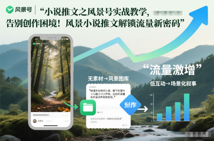 风景号小说推文实战教程 零基础快速突破创作流量瓶颈