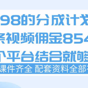 收费1980的猫咪vlog分成计划玩法拆解 新手易上手实操收益参考-雨叶虚拟资源网