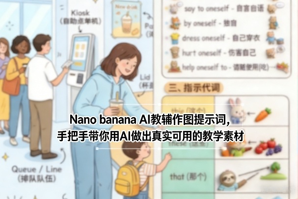 Nano banana AI教辅作图提示词教程 手把手生成可用教学素材