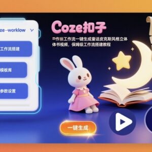 Coze扣子工作流保姆级教程 一键生成皮克斯风童话立体书视频-雨叶虚拟资源网