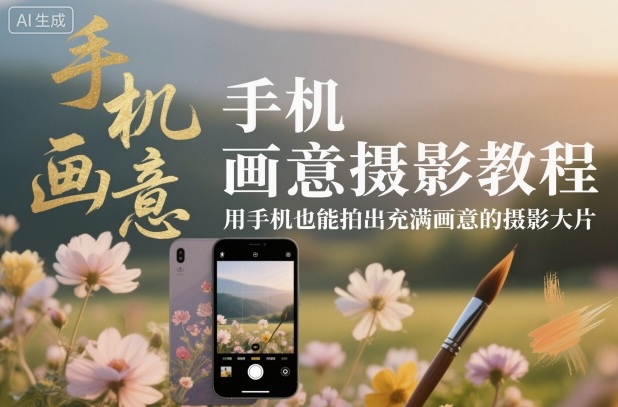 手机画意摄影全流程教程 零基础也能拍出氛围感大片