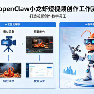 openClaw小龙虾搭建短视频创作工作流 打造AI视频创作数字员工-雨叶虚拟资源网