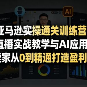 亚马逊实操运营全链路课程 AI+直播教学 从0打造盈利店铺-雨叶虚拟资源网