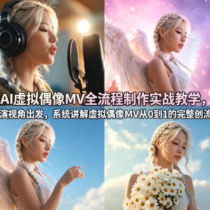 AI虚拟偶像MV全流程制作教学 导演视角从0到1系统实操教程-雨叶虚拟资源网