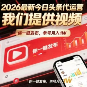 今日头条自媒体低门槛收益玩法揭秘 9:1分成模式操作简单收益稳定-雨叶虚拟资源网