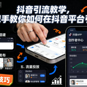 抖音引流全流程实操教学 从账号搭建到获客运营完整指南-雨叶虚拟资源网