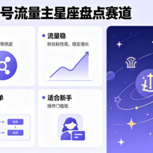 公众号星座盘点流量主玩法解析 新手低门槛快速起号稳获收益-雨叶虚拟资源网