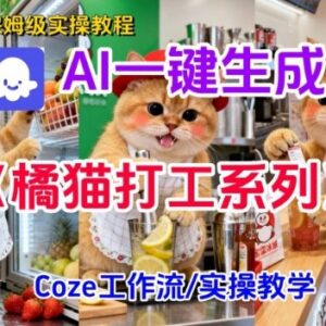 Coze扣子工作流保姆级搭建教学 一键生成胖橘猫打工短视频-雨叶虚拟资源网