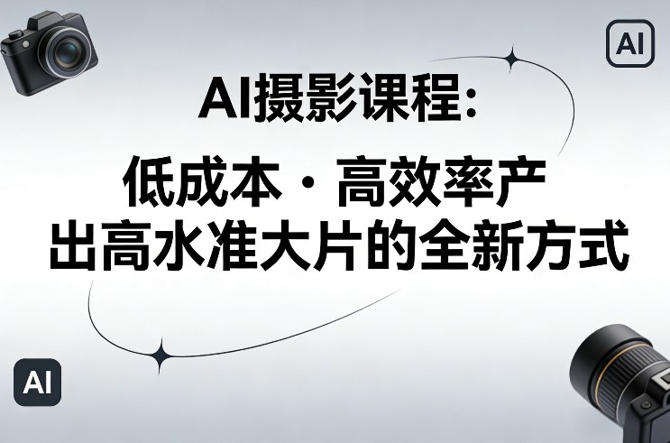 AI摄影系统实操课程 零基础低成本高效率出高水准大片