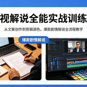 零基础影视解说实战教程 从文案剪辑到爆款变现全流程教学-雨叶虚拟资源网