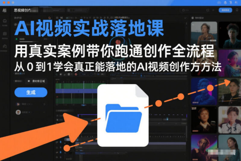 AI视频实战落地课 真实案例带学从0到1掌握可落地创作全流程