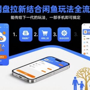 网盘拉新结合闲鱼玩法全流程 附入口渠道及完整实操教程-雨叶虚拟资源网