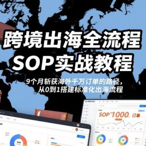 跨境出海全流程SOP实战教程 从0到1搭建标准化体系斩获海外订单-雨叶虚拟资源网