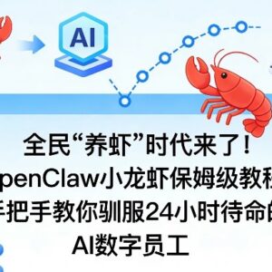 OpenClaw小龙虾保姆级教程 从零搭建专属AI自动化办公数字员工-雨叶虚拟资源网