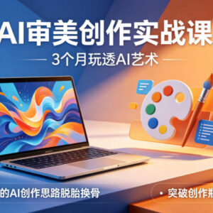 AI审美创作实战课 3个月系统掌握AI艺术突破创作瓶颈-雨叶虚拟资源网