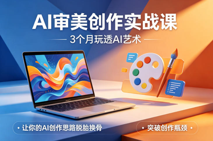 AI审美创作实战课 3个月系统掌握AI艺术突破创作瓶颈