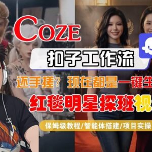 Coze智能体工作流生成红毯明星探班合影短视频 全流程实操教程-雨叶虚拟资源网