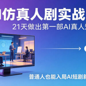 AI仿真人短剧实战营教程 21天零基础掌握短剧制作全流程-雨叶虚拟资源网