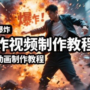 AI场景爆炸特效制作教程 利用人物实拍视频打造高级动画效果-雨叶虚拟资源网