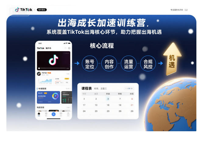 TikTok出海成长加速训练营 全流程覆盖核心环节助力把握出海机遇