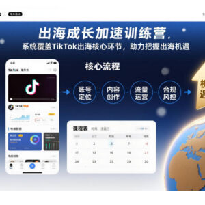 TikTok出海成长加速训练营 系统覆盖核心运营环节助力把握出海机遇-雨叶虚拟资源网