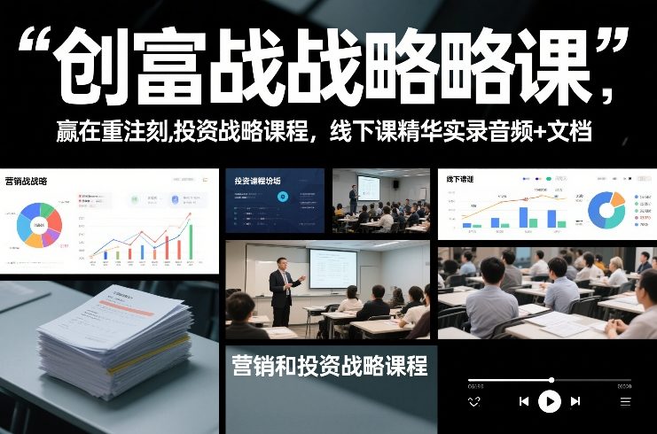 创富战略营销投资线下课精华实录 音频+配套文档学习资料