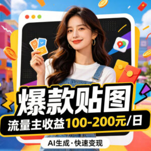 借助AI生成爆款贴图做公众号流量主 低门槛变现玩法详解-雨叶虚拟资源网