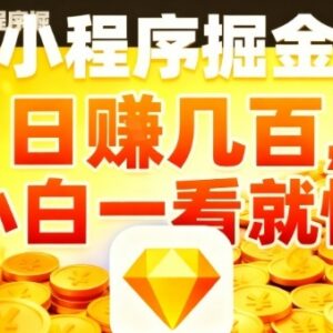 微信小程序掘金副业项目分享 零基础小白5分钟即可上手操作-雨叶虚拟资源网