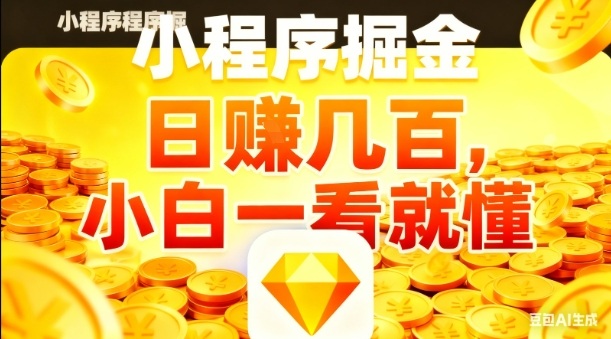 微信小程序掘金副业项目分享 零基础小白5分钟即可上手操作