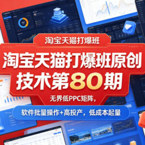 淘宝天猫无界低PPC矩阵打法 软件批量操作实现低成本高投产起量-雨叶虚拟资源网