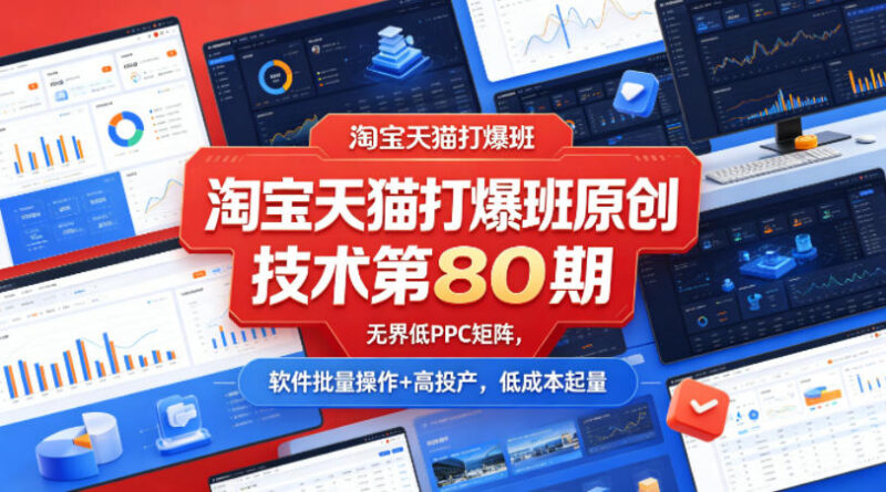 淘宝天猫无界低PPC矩阵打法 软件批量操作实现低成本高投产起量