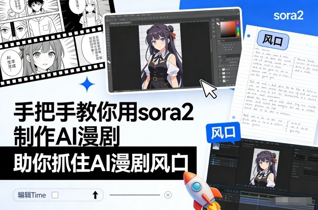 手把手教你用Sora2制作AI漫剧 零基础入门抓住行业新风口