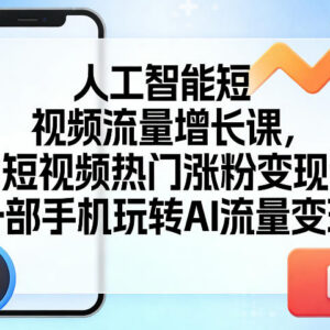 2026年AI短视频涨粉变现课 零基础用一部手机玩转流量变现-雨叶虚拟资源网