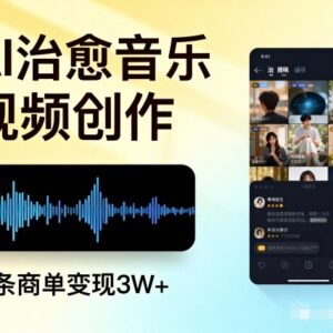 AI制作治愈系音乐视频多平台投稿 商单变现实操教程-雨叶虚拟资源网