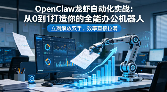 OpenClaw龙虾自动化实战教程 零基础搭建全能办公机器人提升效率