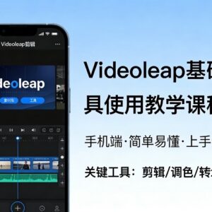 Videoleap手机端视频剪辑基础教程 零基础新手快速上手教学-雨叶虚拟资源网