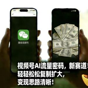 视频号AI流量新赛道玩法详解 可复制易上手多路径变现攻略-雨叶虚拟资源网