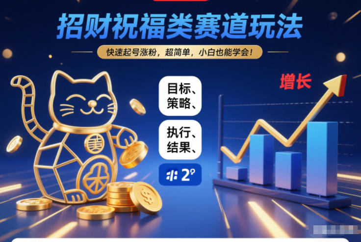 招财祝福类短视频赛道玩法详解 零基础小白可快速上手起号涨粉